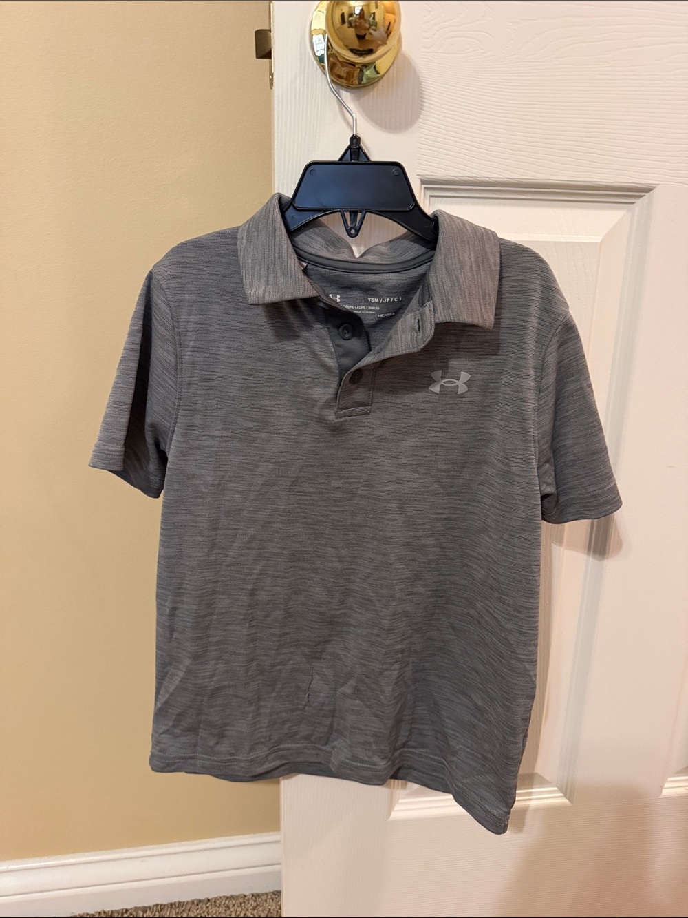 Under Armour kids Heather Gray Polo Shirt